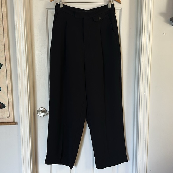 Madewell The Rosedale High-Rise Straight Pant in Crepe true black size 6 - Picture 5 of 9